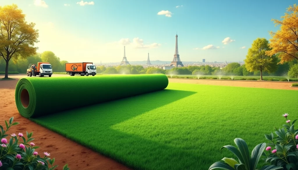 livraison gazon en rouleau